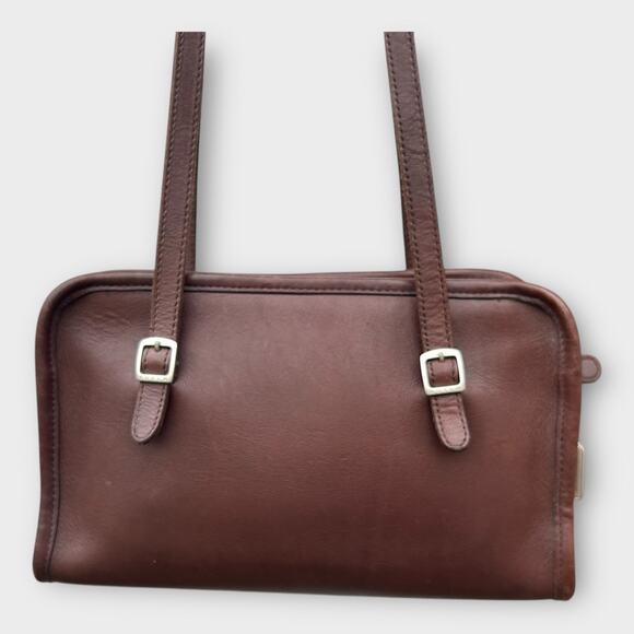 Vintage Coach 9051 Swing Zip Mahogany Glove-Tanned Leather Shoulder Bag Purse 98 - Picture 10 of 14